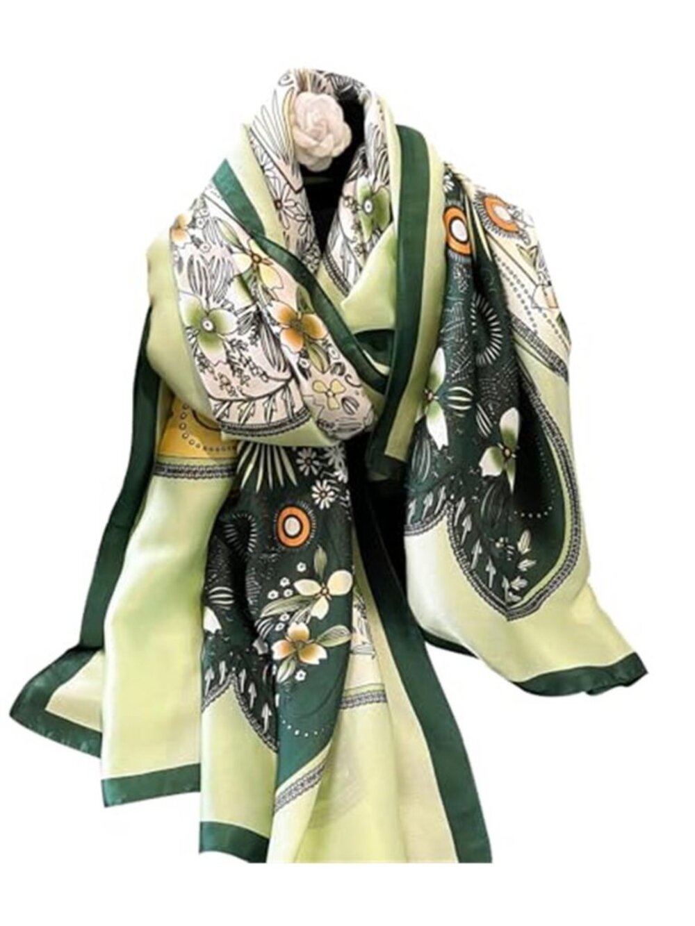 Womens 100% Large Mulberry Silk Scarf Long Satin Scarf Fashion Lightweight Wraps